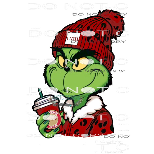 49ers grinch Sublimation transfers - Heat Transfer Graphic
