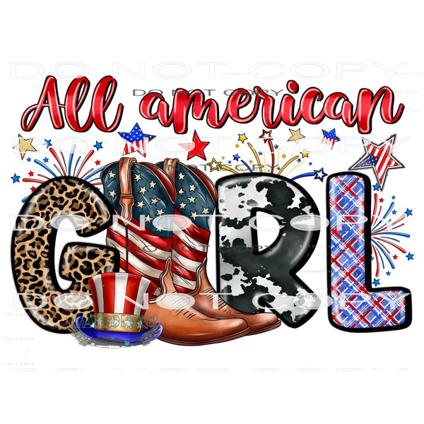 All American Girl #10593 Sublimation transfers - Heat