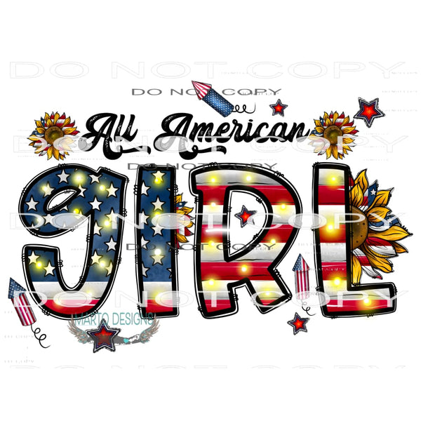 All American Girl #10598 Sublimation transfers - Heat