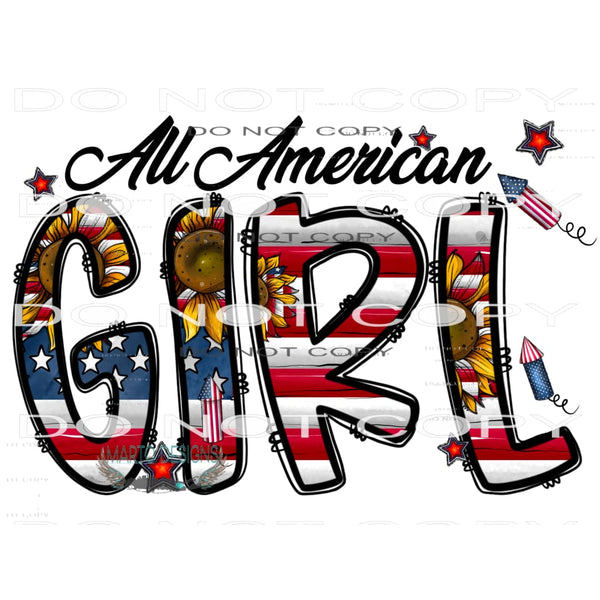 All American Girl #10603 Sublimation transfers - Heat