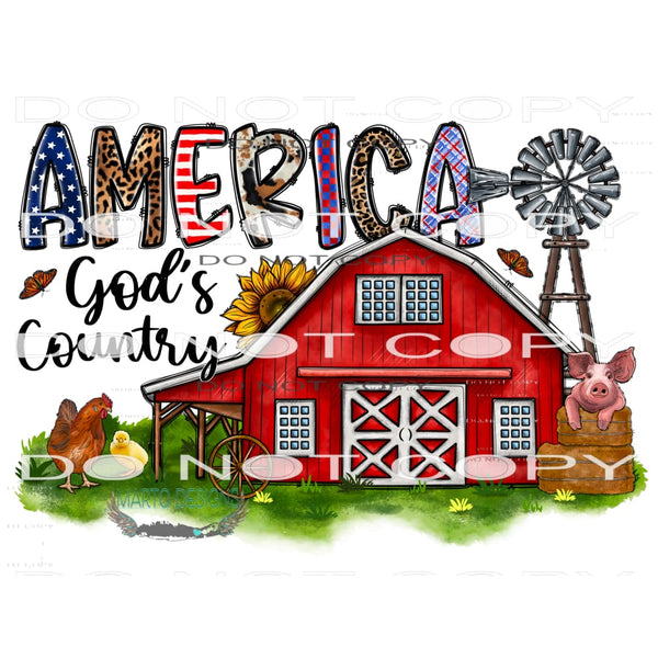 America God’s Country #10580 Sublimation transfers - Heat