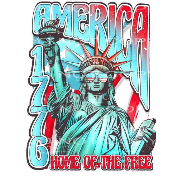 America home of the free # 997 - Heat Transfer Graphic Tee -