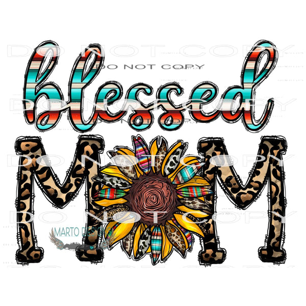 Blessed Mom #10547 Sublimation transfers - Heat Transfer