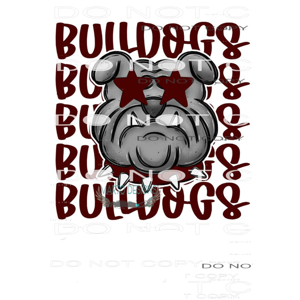 Bulldogs maroon # 88933 Sublimation transfers - Heat