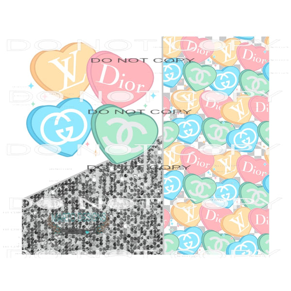 Candy Hearts #9522 Sublimation transfers - Heat Transfer