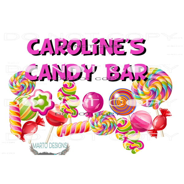 carolines candy bar Sublimation transfers - Heat Transfer