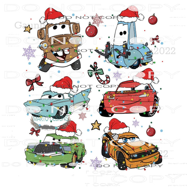 Cars Christmas #8219 Sublimation transfers - Heat Transfer