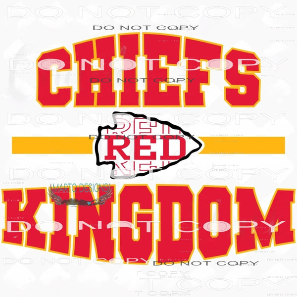 Chiefs Red Kingdom #6537 Sublimation transfers - Heat