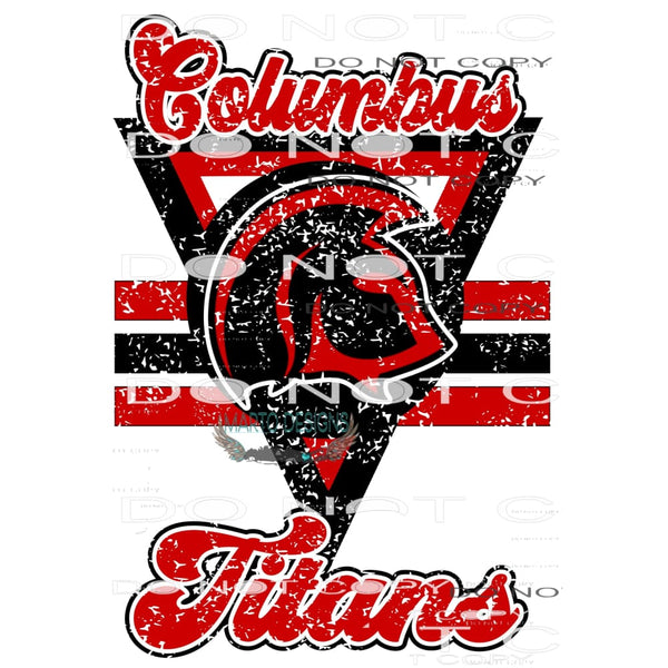 Columbus Titans # 8001 Sublimation transfers - Heat Transfer