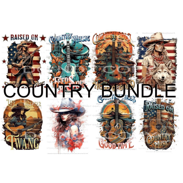 Country Bundle X 8 # 99965 Sublimation transfers - Heat