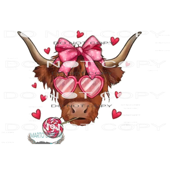 cow with hearts # 1009 Sublimation transfers - Heat Transfer