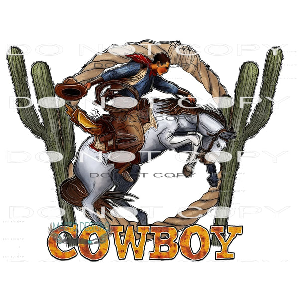 Cowboy #10506 Sublimation transfers - Heat Transfer Graphic