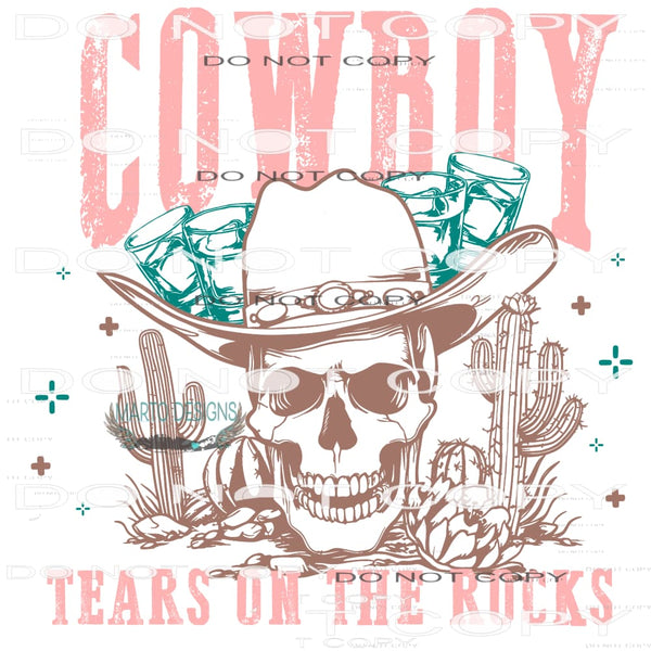 Cowboy Tears On The Rocks #10232 Sublimation transfers