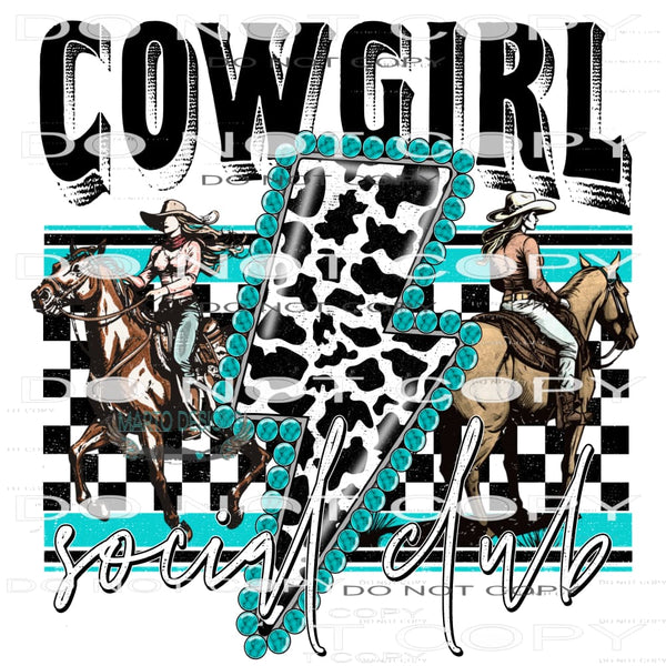 Cowgirl Social Club #10220 Sublimation transfers - Heat