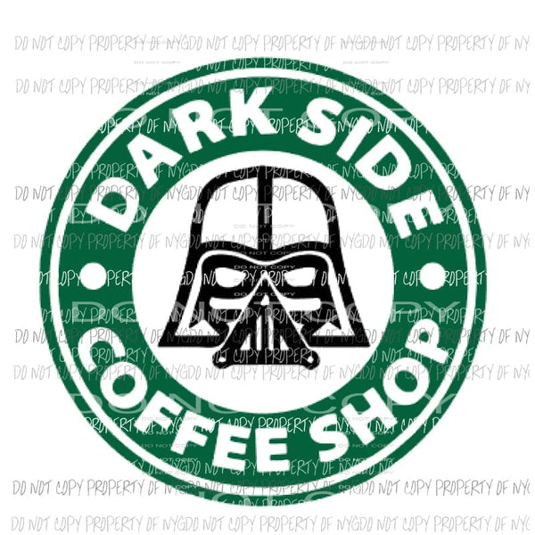 Dark side Coffee starbucks star wars darth Sublimation transfers Heat Transfer