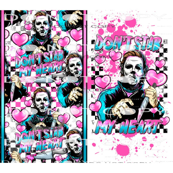 Don’t Stab My Heart Wrap #9262 Sublimation transfers - Heat