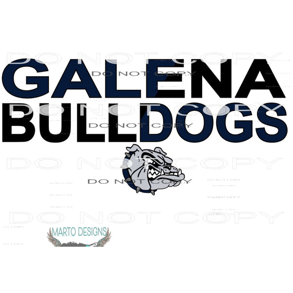 Galena Bulldogs # 165 Sublimation transfers - Heat Transfer