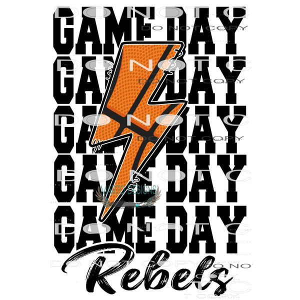 game day basketball rebels # 9943 Sublimation transfers -