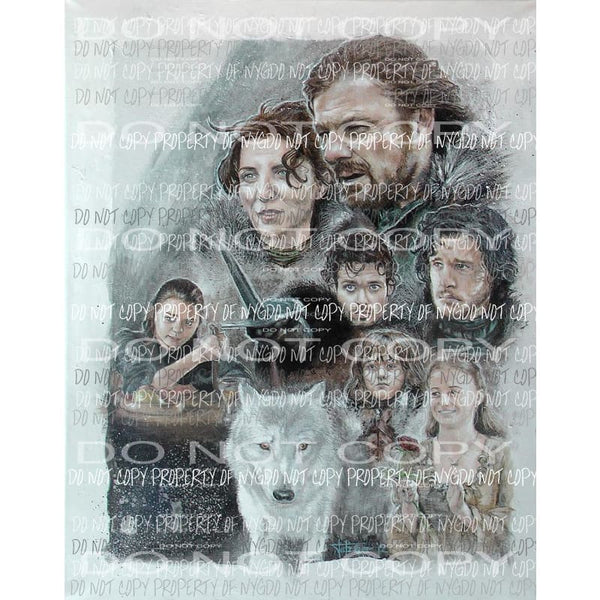 Game of Thrones 8 Sublimation transfers Heat Transfer