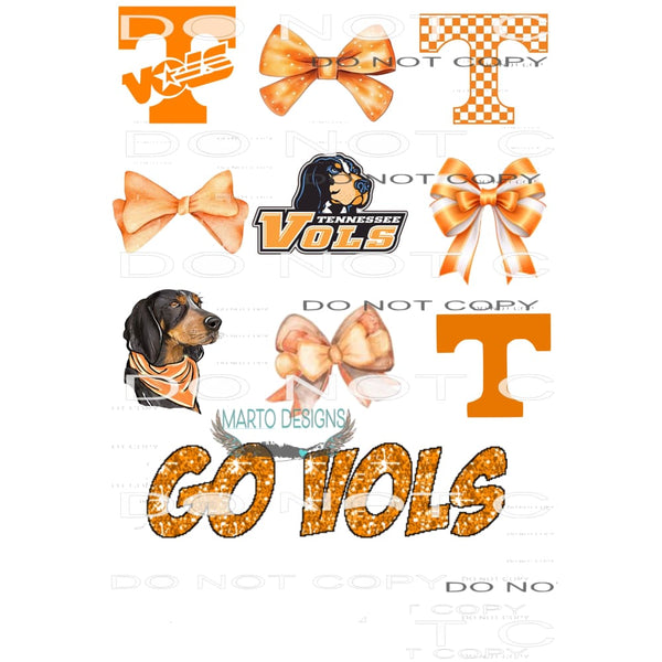 Go Vols Tennessee # 1416 Sublimation transfers - Heat