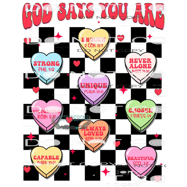 God Says You Are... #9845 Sublimation transfers - Heat