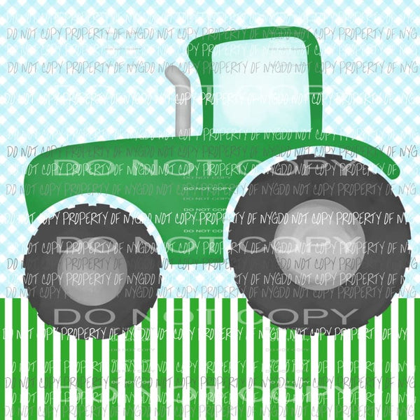 green tractor Sublimation transfers Heat Transfer