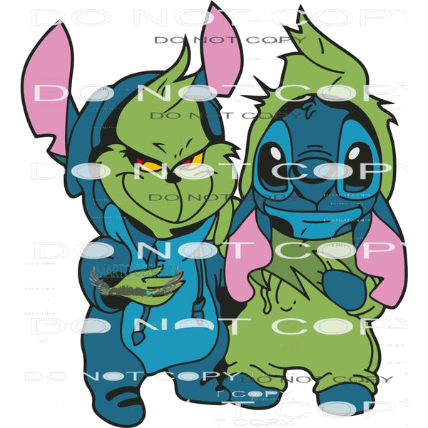 Grinch And Stich #8220 Sublimation transfers - Heat Transfer