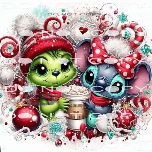 Grinch And Stich #8686 Sublimation transfers - Heat Transfer