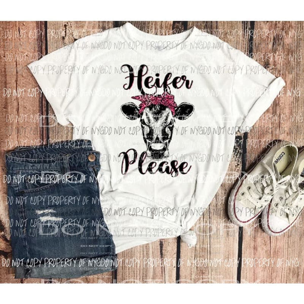Heifer please hot pink or leopard available Sublimation transfers Heat Transfer