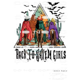 Hocus Pocus Back to Salem Girls # 2001 Sublimation transfers