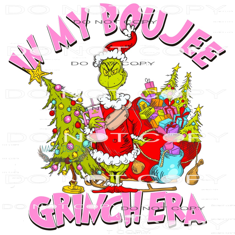 Christmas Iron On Transfers - In My Grinch Era Sublimation and DTF