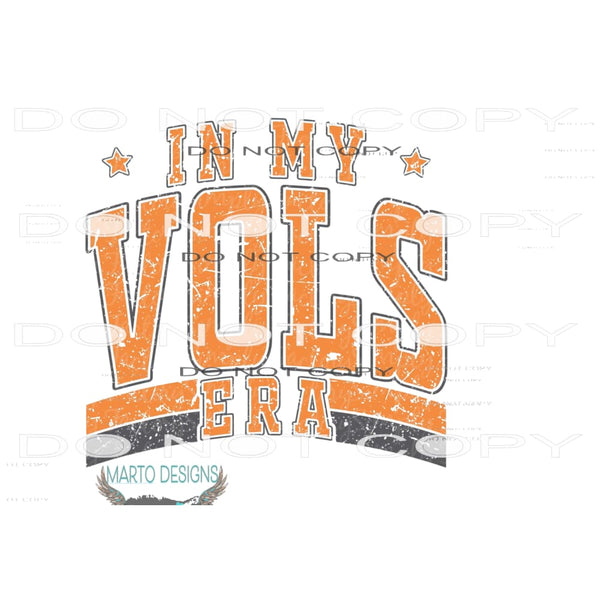 in my vols era # 1009 Tennessee Sublimation transfers - Heat
