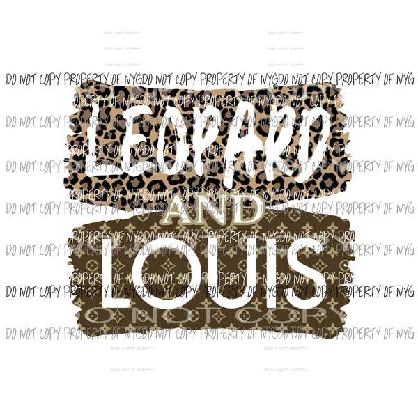 Leopard And Louis LV #1 Sublimation transfers Heat Transfer