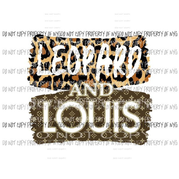 Leopard And Louis LV #2 Sublimation transfers Heat Transfer
