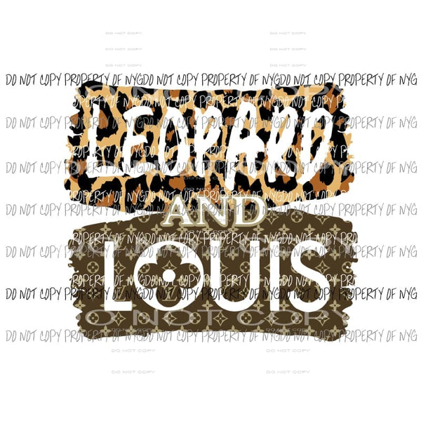 Leopard And Louis LV #3 Sublimation transfers Heat Transfer