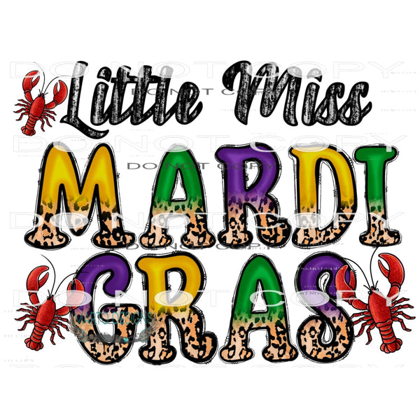 Little Miss Mardi Gras #9806 Sublimation transfers - Heat