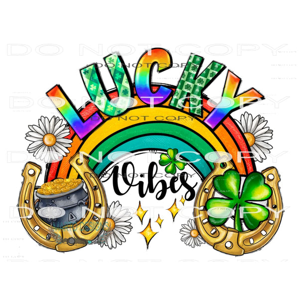 Lucky Vibes #9756 Sublimation transfers - Heat Transfer