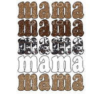 mama stacked cowhide # 99124 Sublimation transfers - Heat