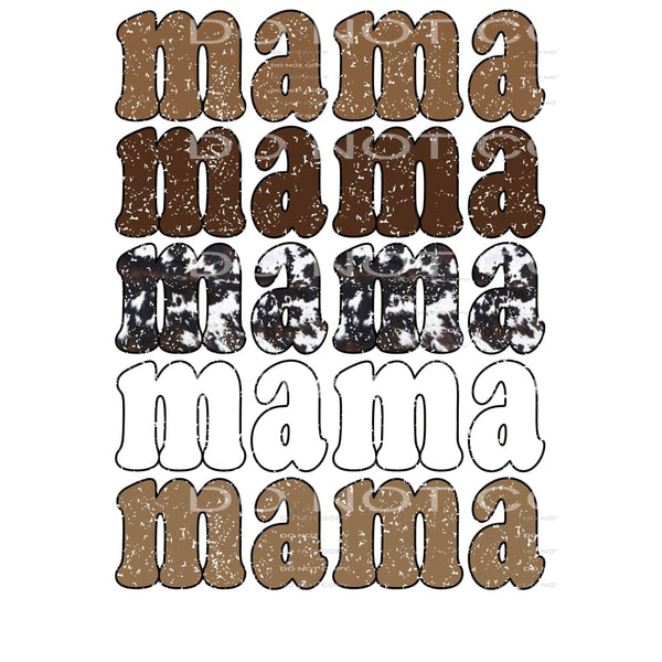 mama stacked cowhide # 99124 Sublimation transfers - Heat