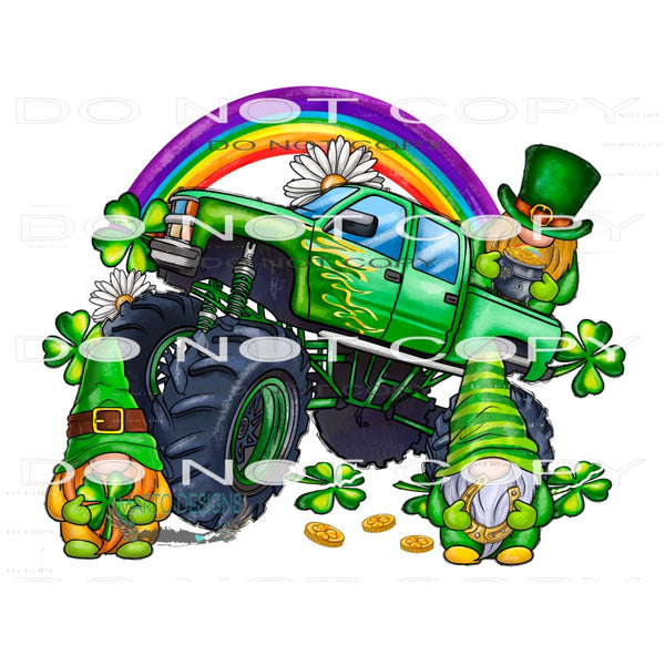 Monster Truck St.Patricks Day #9700 Sublimation transfers -