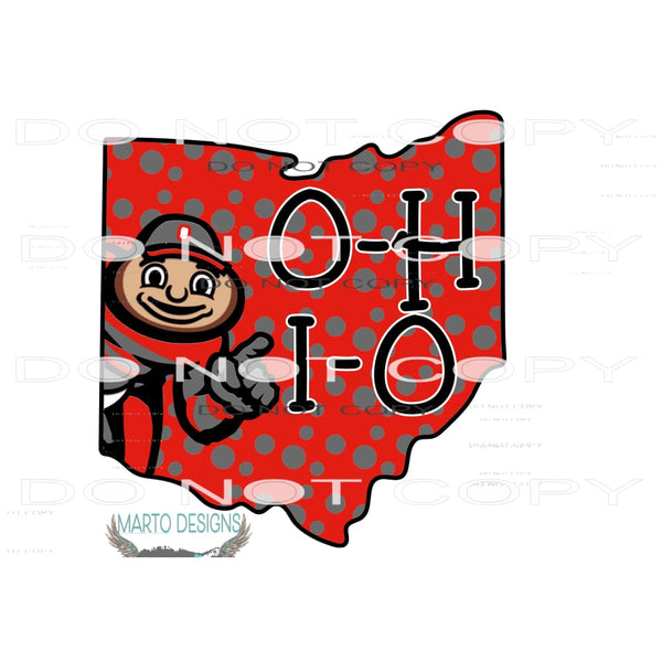 Ohio Buckeyes red # 1021 Sublimation transfers - Heat