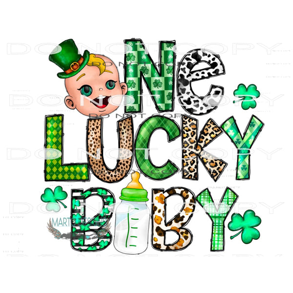 One Lucky Baby #9763 Sublimation transfers - Heat Transfer