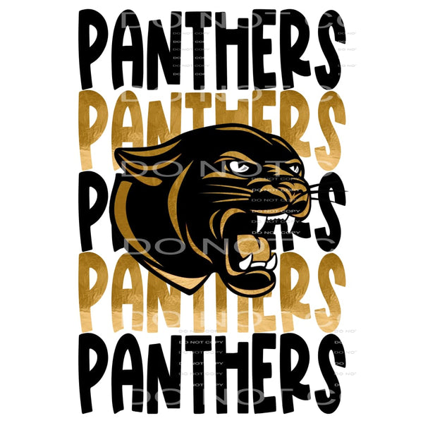 Panthers Black and gold # 89911 Sublimation transfers - Heat