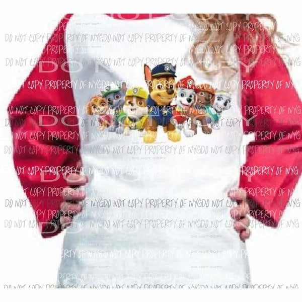 Paw Patrol Child size sublimation transfer 5.5 x 3 inches Heat Transfer