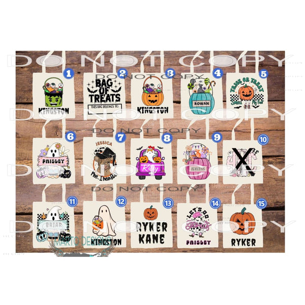Personalized Trick or Treat Bag Sublimation transfers - Heat
