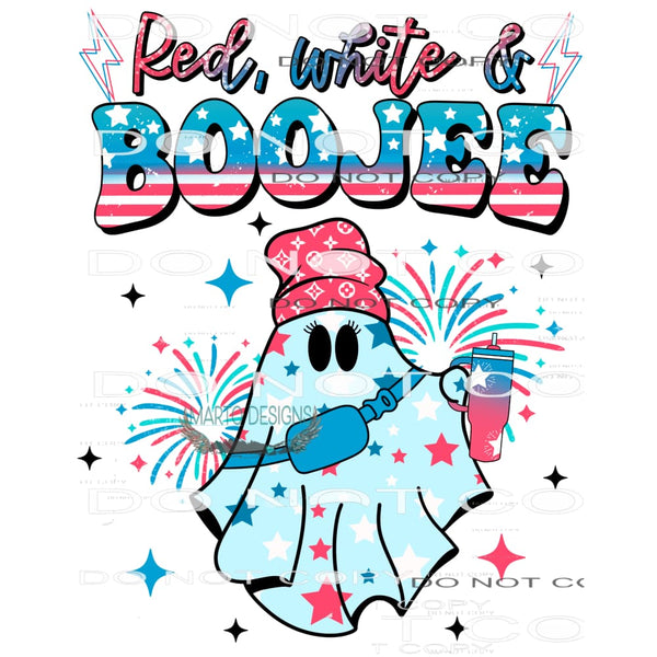 Red White And BooJee #10344 Sublimation transfers - Heat