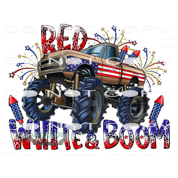 Red White And Boom #10560 Sublimation transfers - Heat