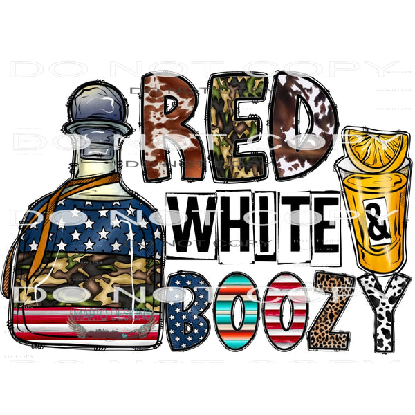 Red White And Boozy #10565 Sublimation transfers - Heat