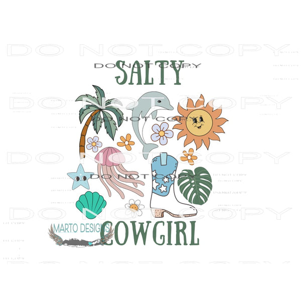 Salty Cowgirl #10472 Sublimation transfers - Heat Transfer