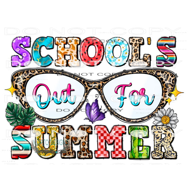 School’s Out For Summer #10479 Sublimation transfers